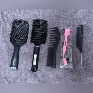 BRAND NEW Nadula Wig Brush, Comb, Edge Brush, and Rat Tail Comb